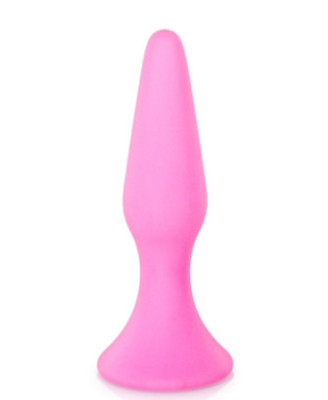 Plug anal ventouse rose moyen base large 